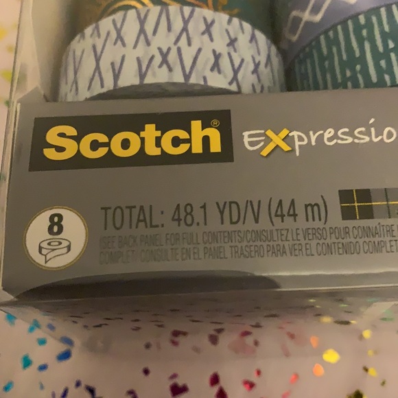 NWT Scotch 8-Color 48 yards of Coordinated Washi Tape - Fun Journaling Crafts! - Picture 4 of 4
